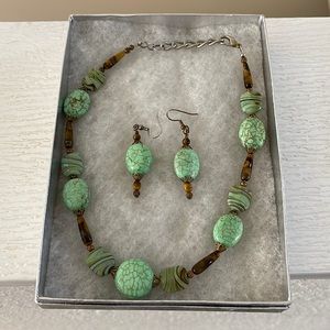 Matching necklace and earrings - hand made